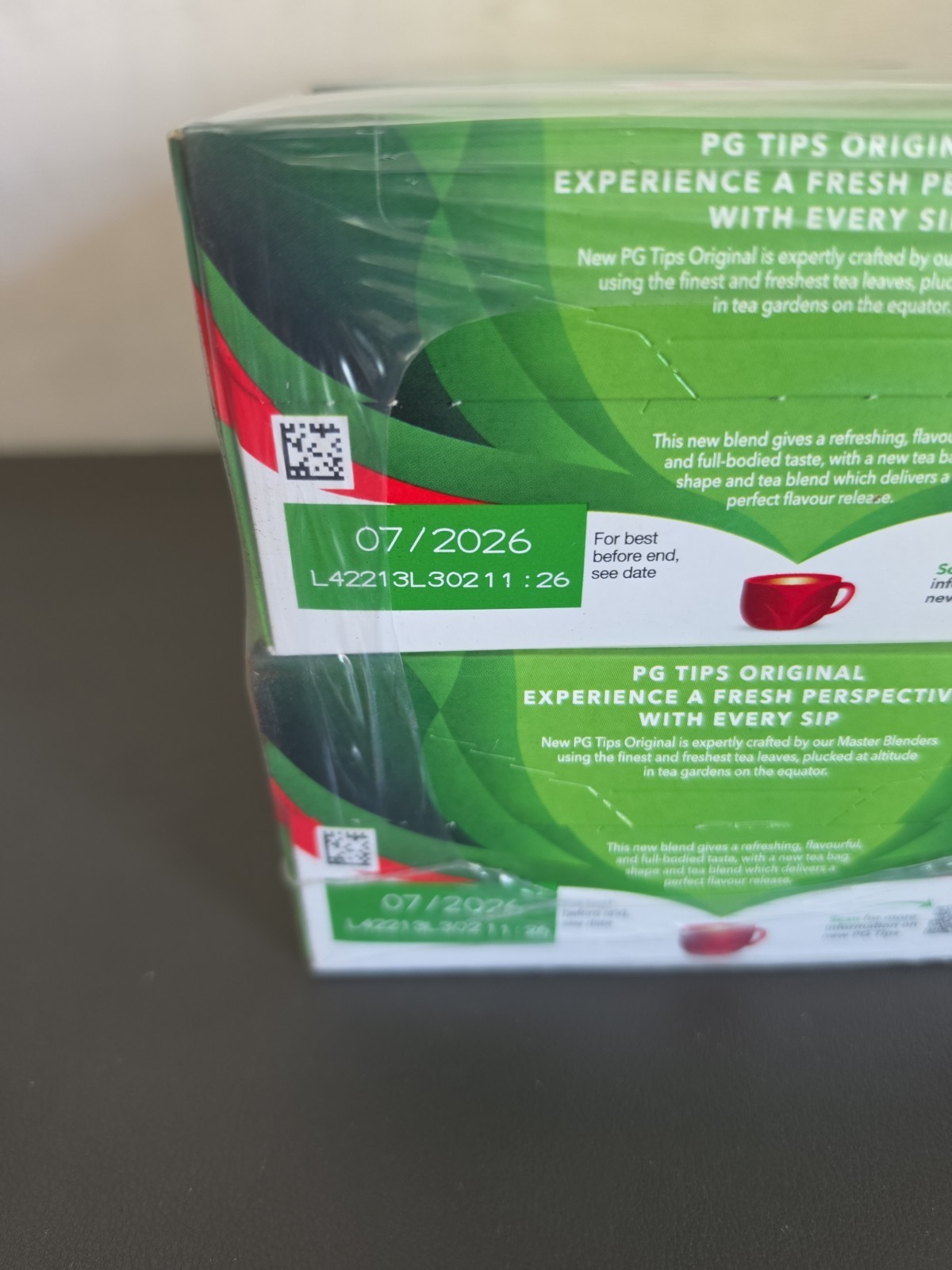 PG Tips 240 Original Pyramid Tea Bags from Great Britain BB 7/26