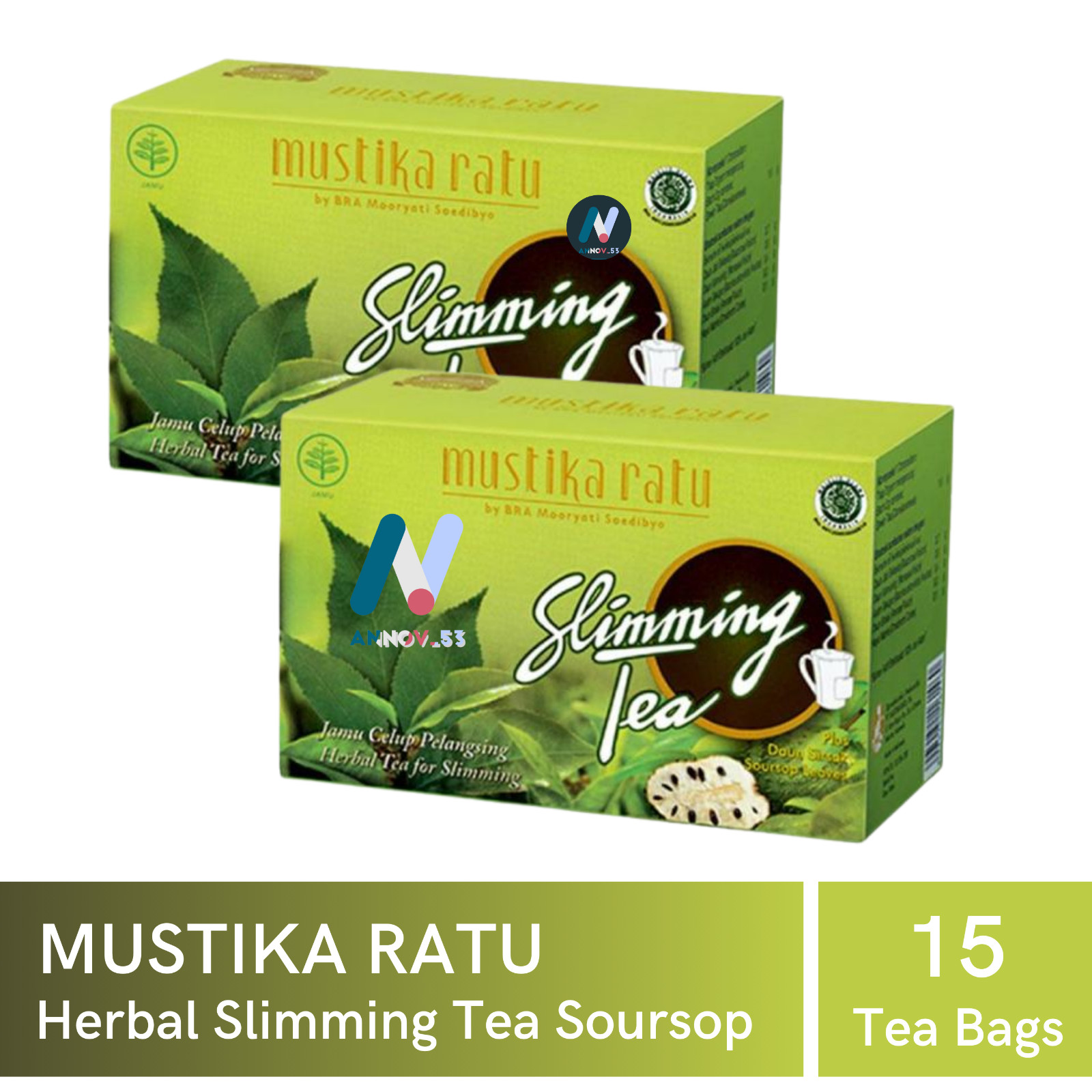 MUSTIKA RATU Herbal Slim Soursop Tea Immune Antioxidant Weight Loss Fat Burn 2X
