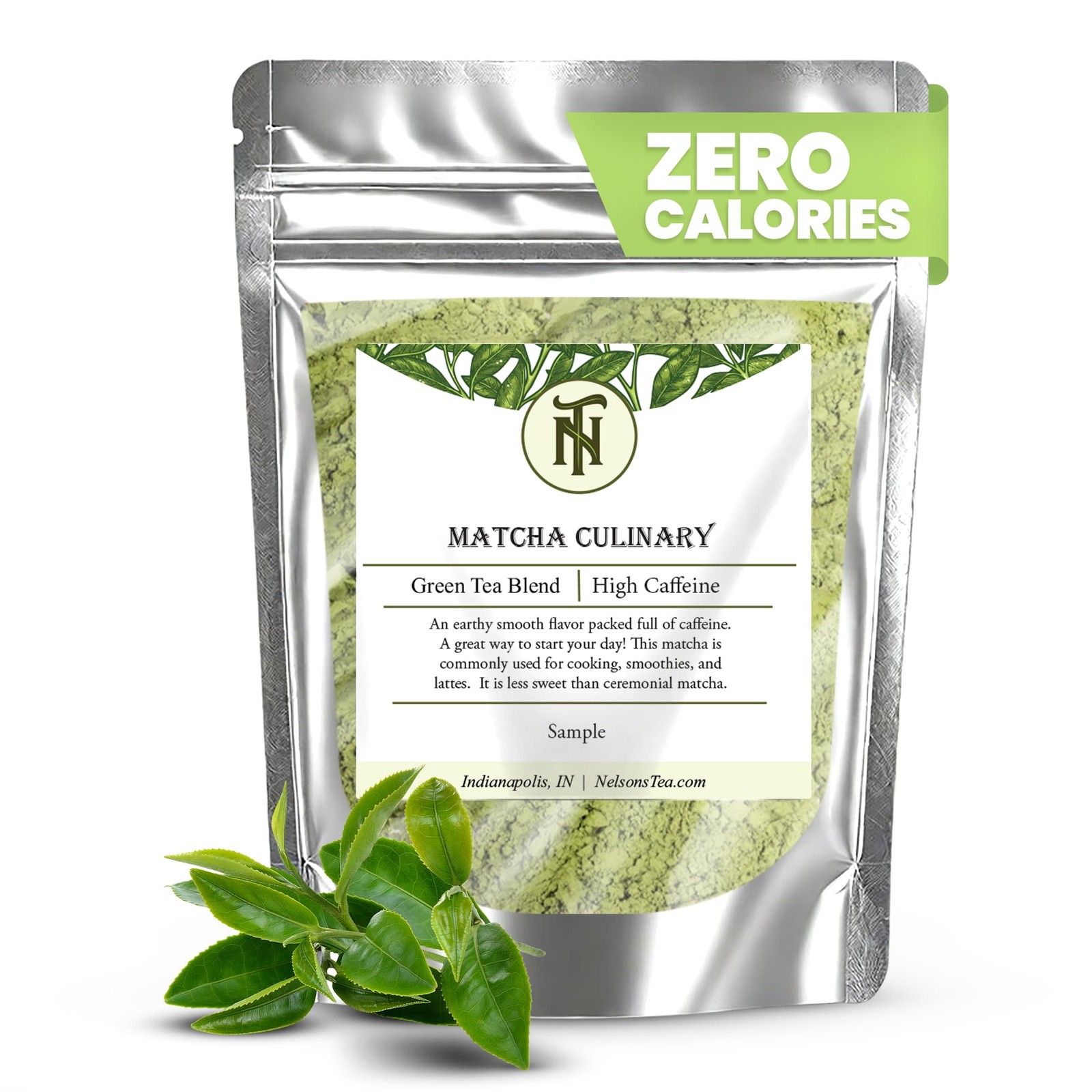 Nelson’s Tea Organic Matcha Powder – Premium Culinary Grade Green Sample
