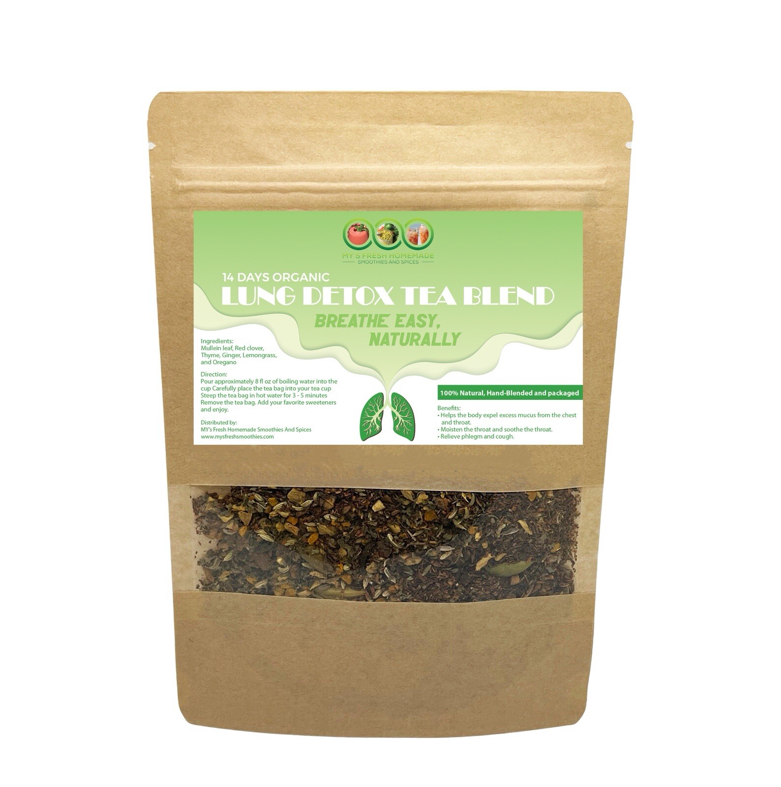 Organic Lung Detox Herbal Tea Blend – Natural Respiratory Support