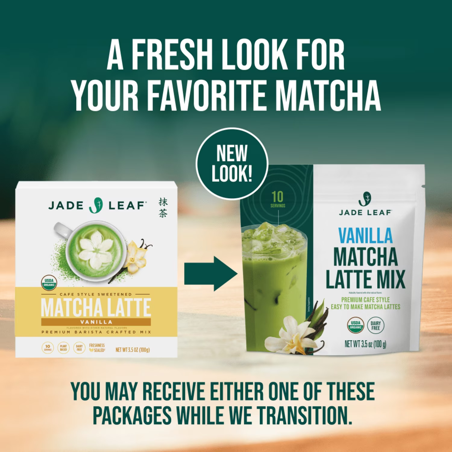 Jade Leaf Cafe Style Organic Vanilla Matcha Latte Mix, 2.5oz Powdered Tea