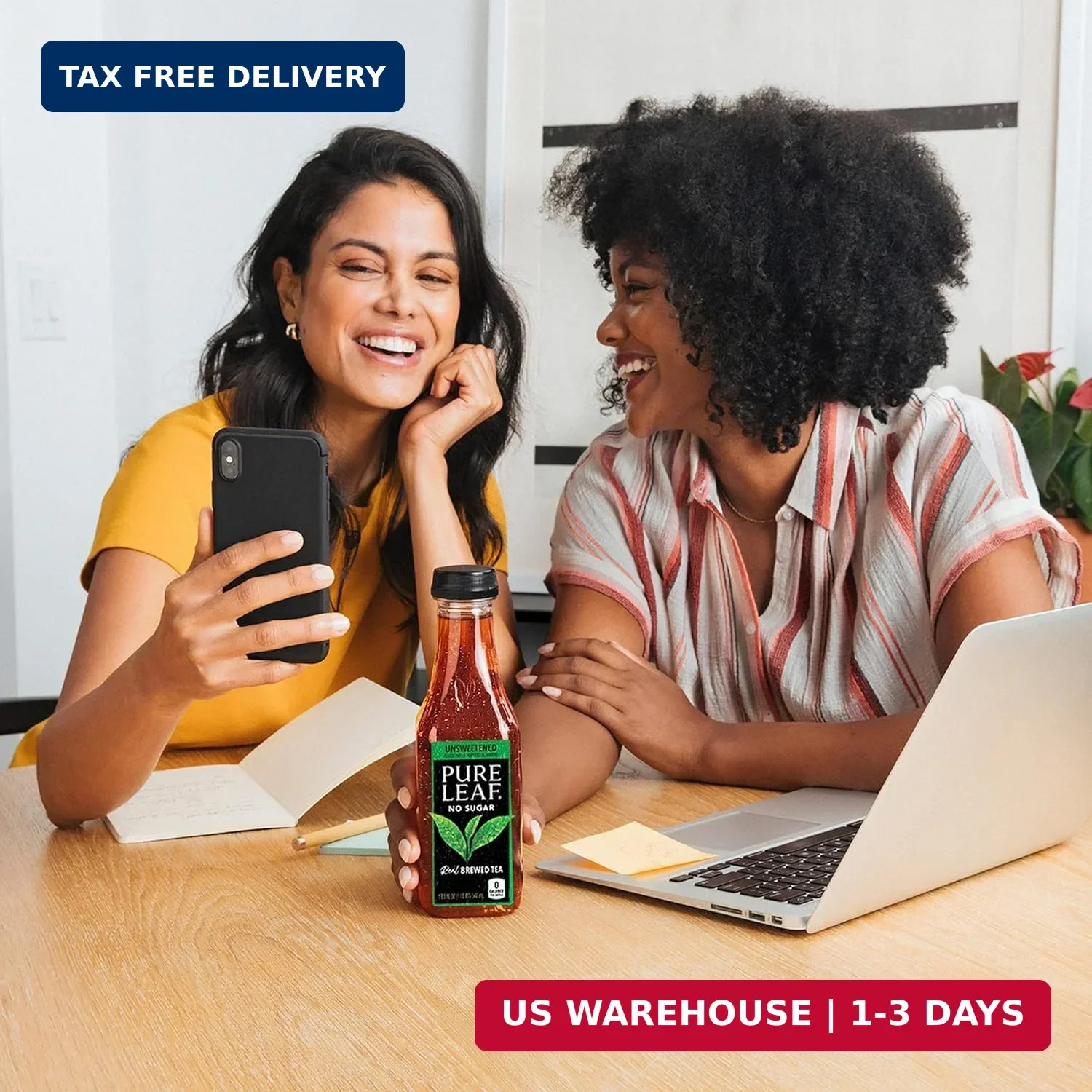 Pure Leaf Iced Tea, Unsweetened Real Brewed Tea, Zero Sugar & Zero Calories, 18.