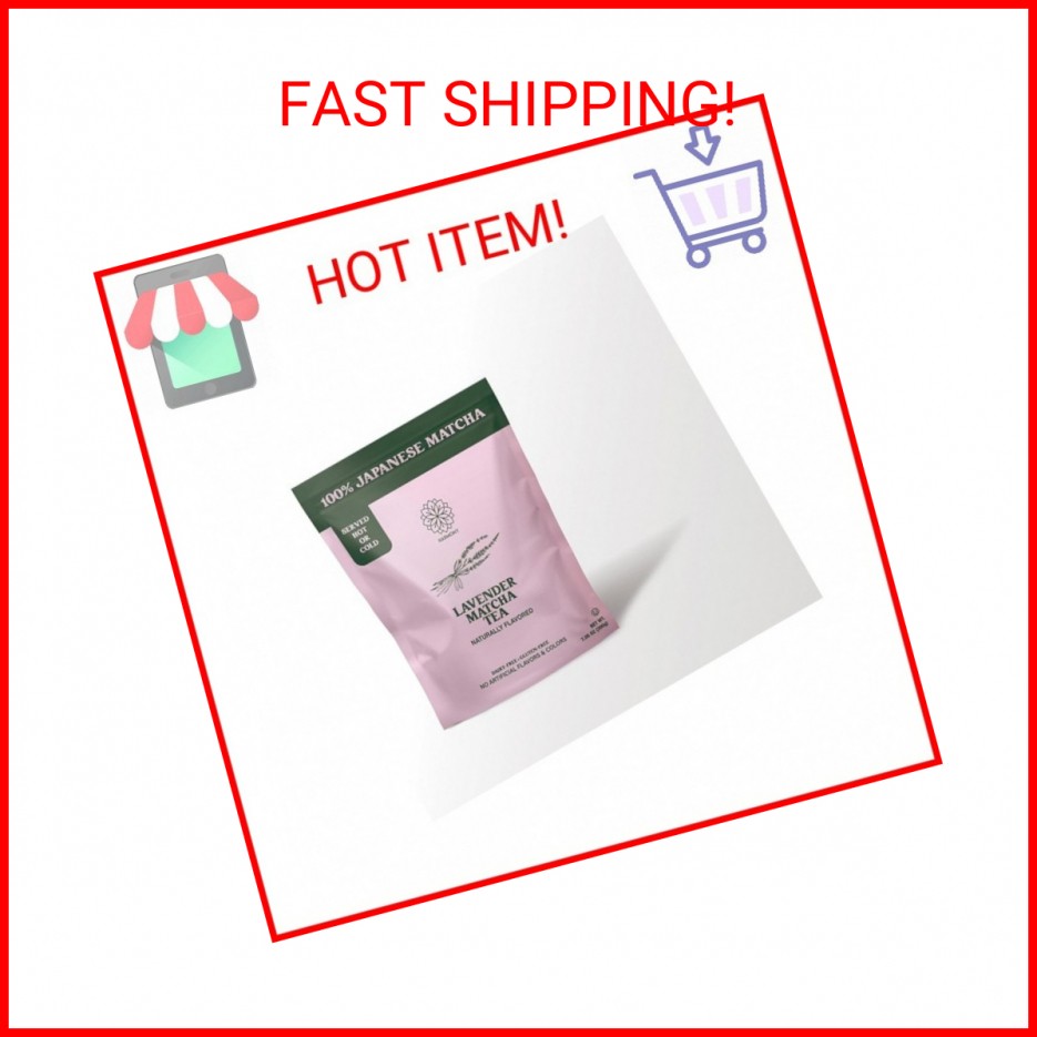 The Harmony Matcha Lavender (7.05oz Bag – 20 Servings) Premium Japanese Matcha P