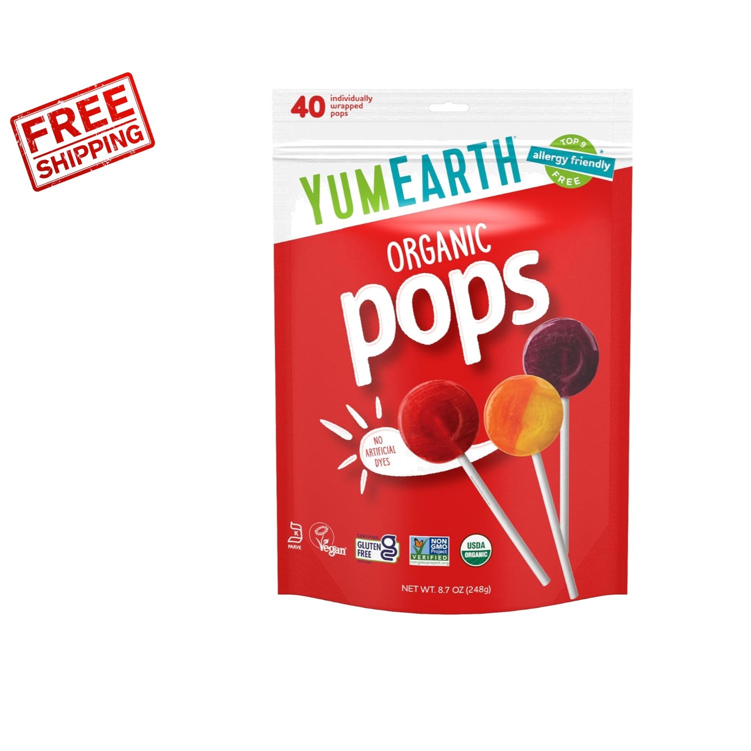 Delicious 40-Count Organic Pops – Gluten-Free, Non-GMO, No Artificial Dyes