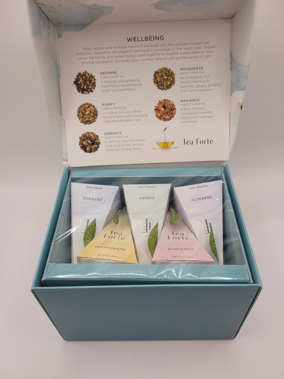 Tea Forte Wellbeing Tea Blend To Relax & Restore – 10 Handcrafted Tea Pyramids