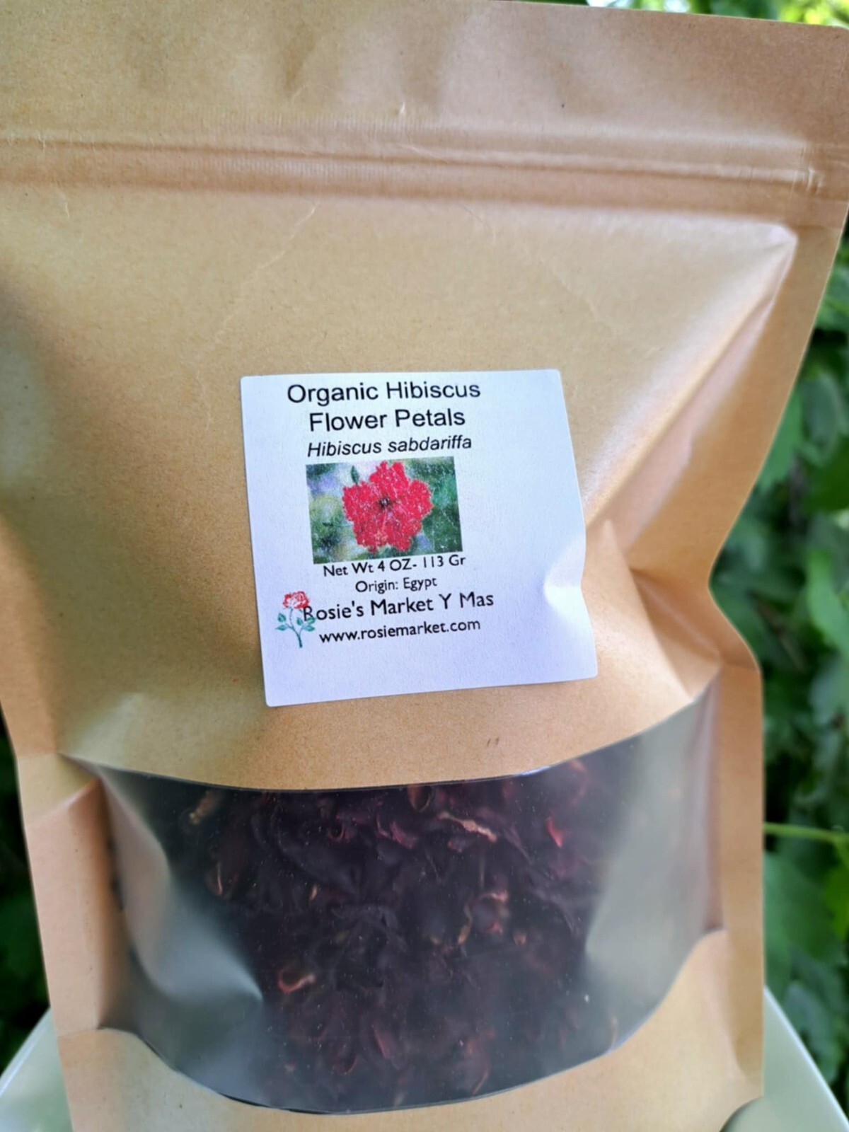 (4oz)Hibiscus Flower Organic Dried Cut Hibiscus Sabdariffa 100% Premium(1/4Ib)