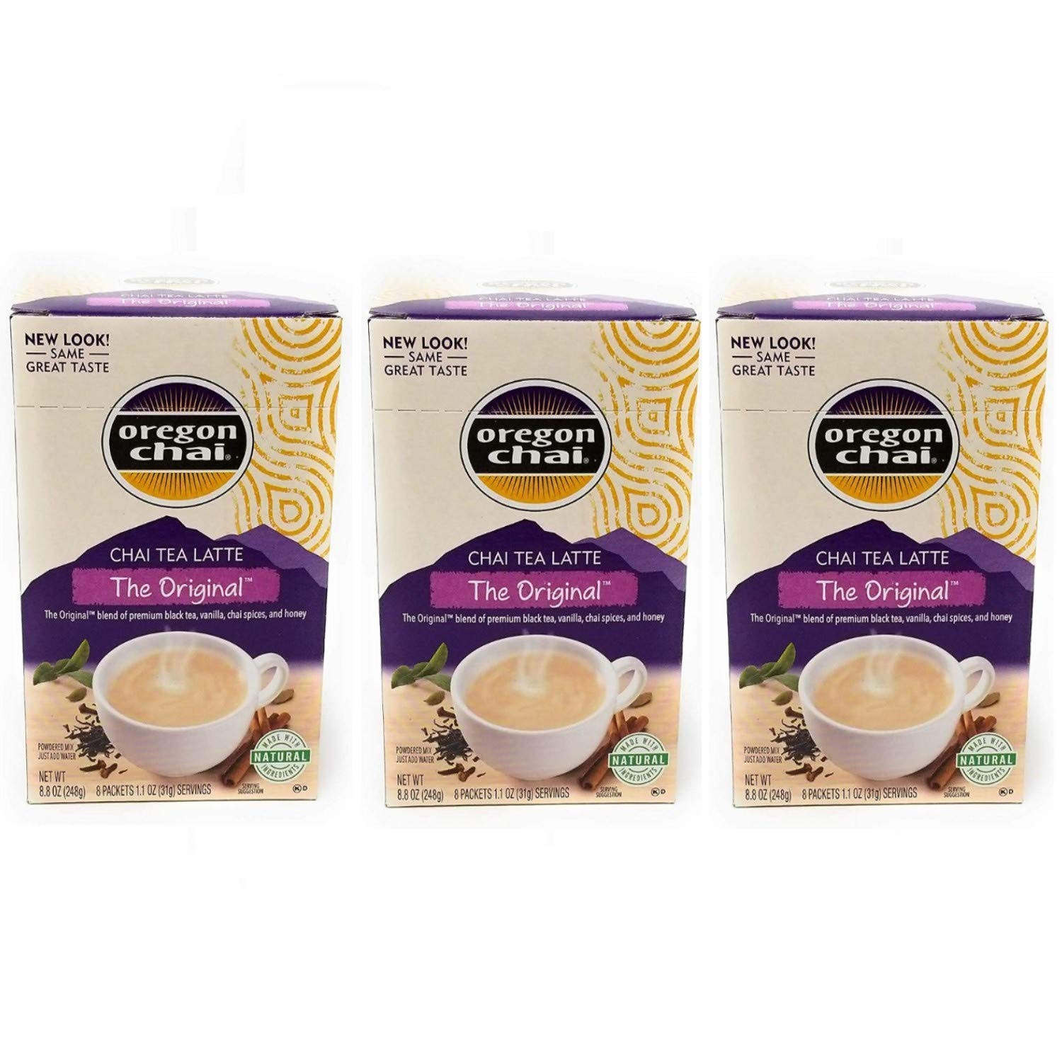 Oregon Chai Original Chai Tea Latte Mix 3 Pack 3 pack, 8 count each On the Go…