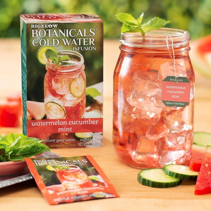 Bigelow Tea Botanicals Cold Water Infuse 2 WATERMELON CUCUMBER MINT 18 Bags 2027