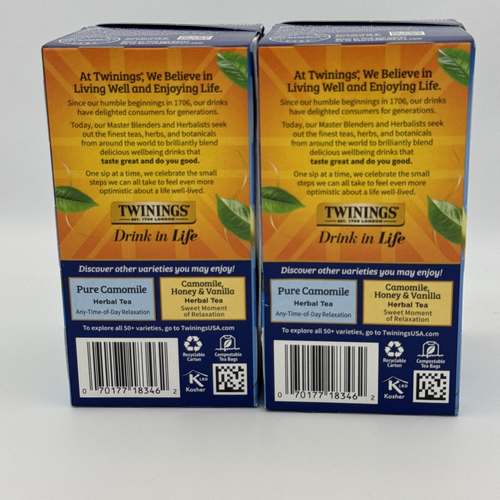 2 Pack – Twinings Nightly Calm Herbal Tea Bags – 20 Count Each Box
