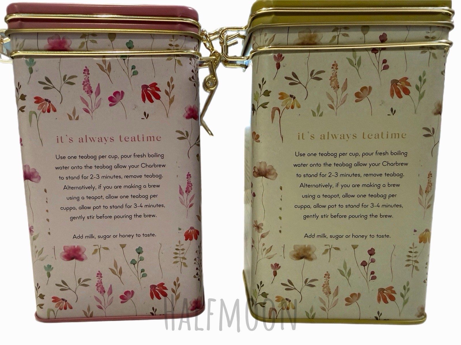 Charbrew Rose Hibiscus Tea & Chamomile Tea Set 60 Bags Each Floral Gift Set Tea