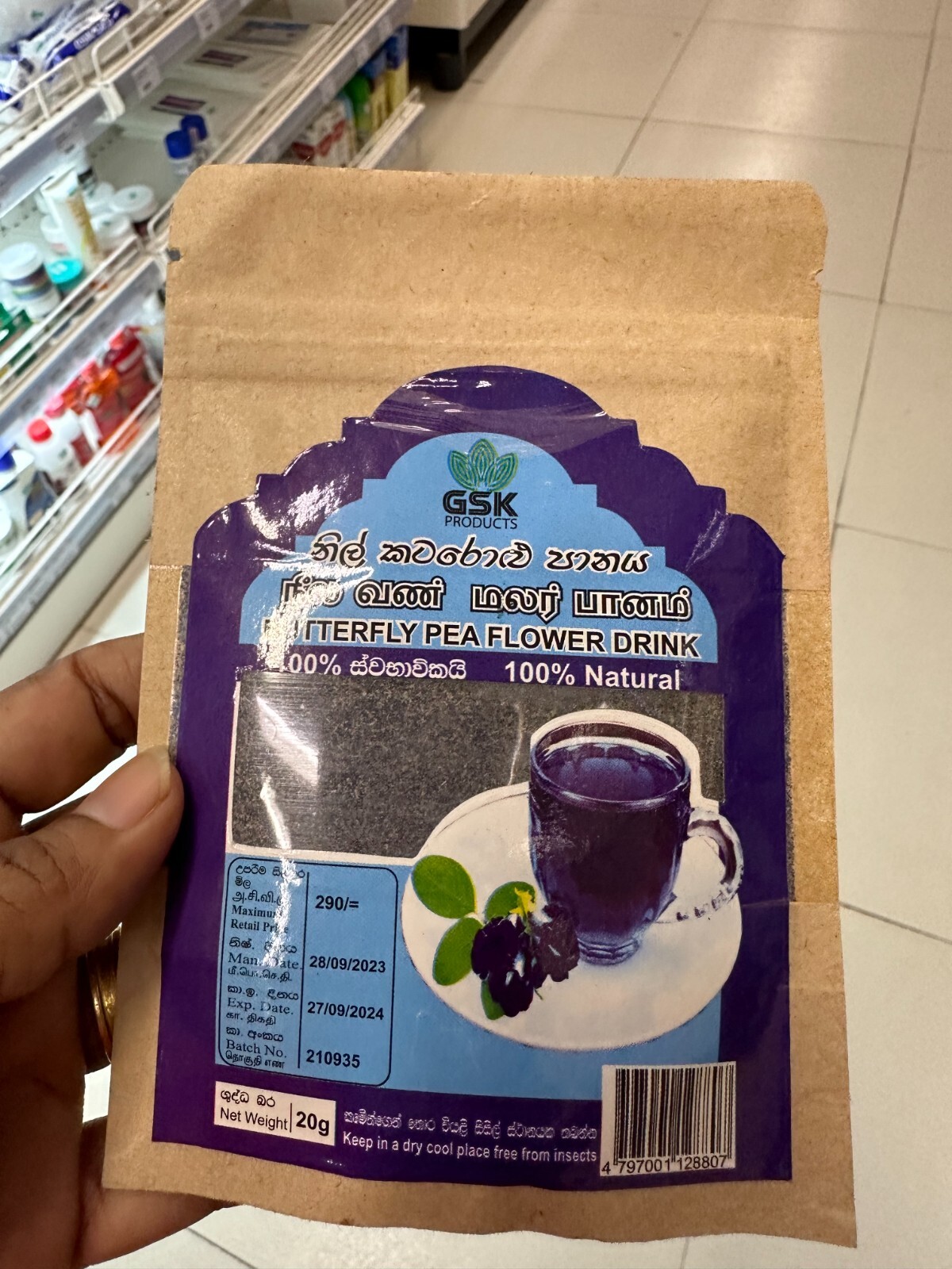 Organic Tea Dried Butterfly Blue Pea Powder 100% Pure Natural Best Quality-20gx2
