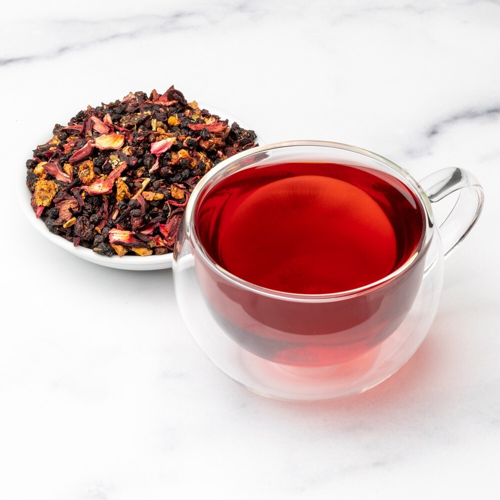 Strawberry Fields Hibiscus Fruit Tea – Herbal Loose Leaf Tisane – Fusion Teas