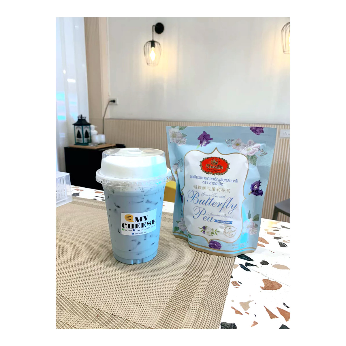 150g JASMINE BUTTERFLY PEA TEA Cold Hot Drinks Chatramue Brand