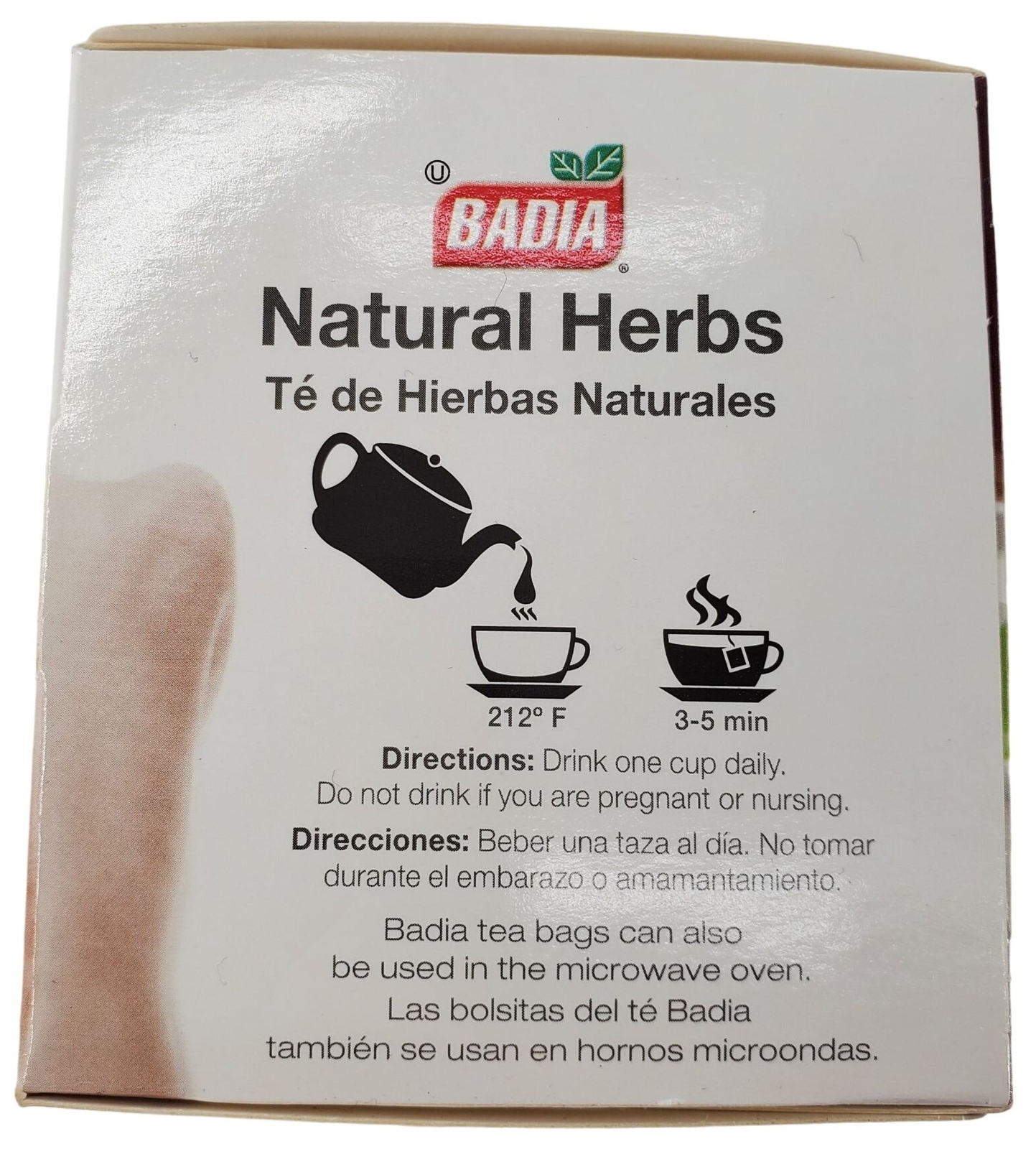 Badia Natural Herbs Natural Slimming Tea Caffeine-Free Bag – Box of 10 Tea Bags