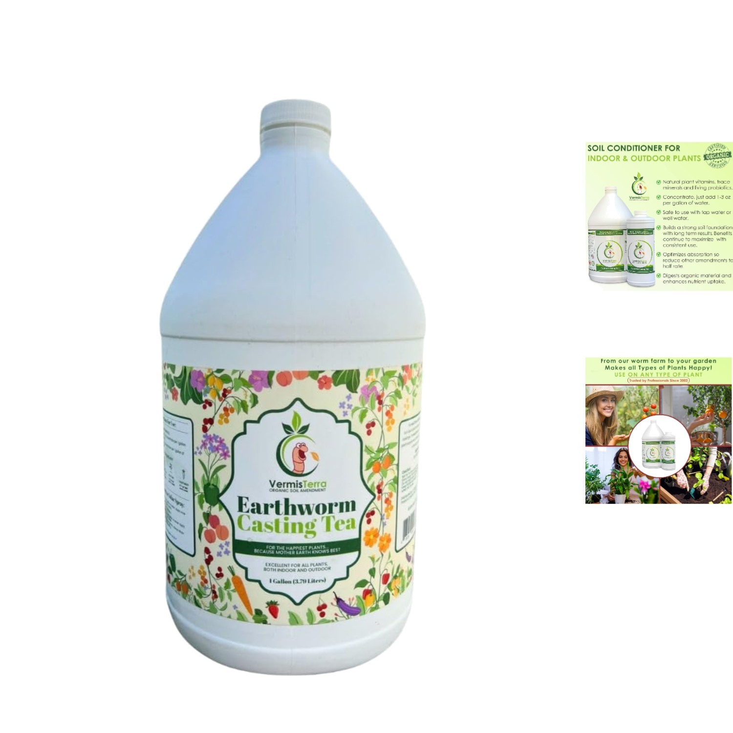 1 Gallon Organic Worm Tea & Kelp Biofertilizer – Nourish Plants & Boost Growth