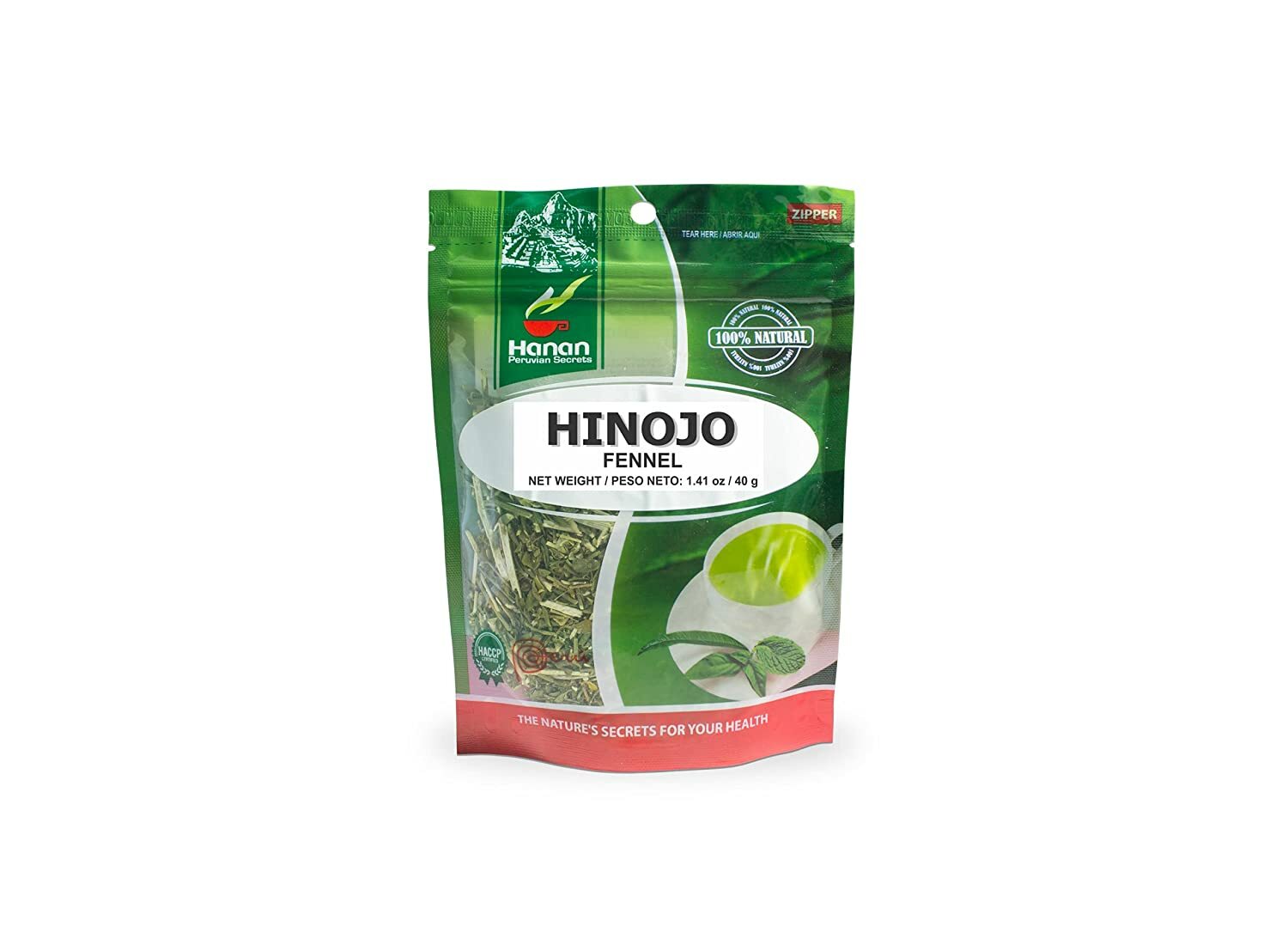 Hanan Peruvian Secrets Hinojo| 100% Natural Fennel|1.41oz / 40g | Naturally Aids
