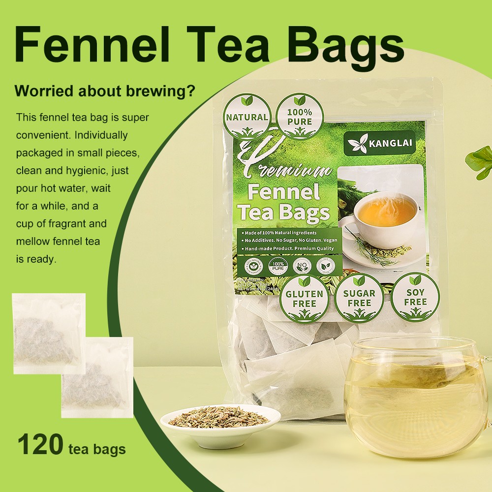 Premium Fennel Tea Bags, 120 Tea Bags. Made with natural whole fennel seeds