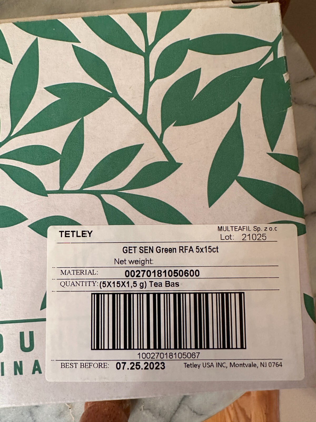 Good Earth Sensorial Blends Cloudmist Green Tea 15 ct x 5 Boxes 75 Bags 7/23