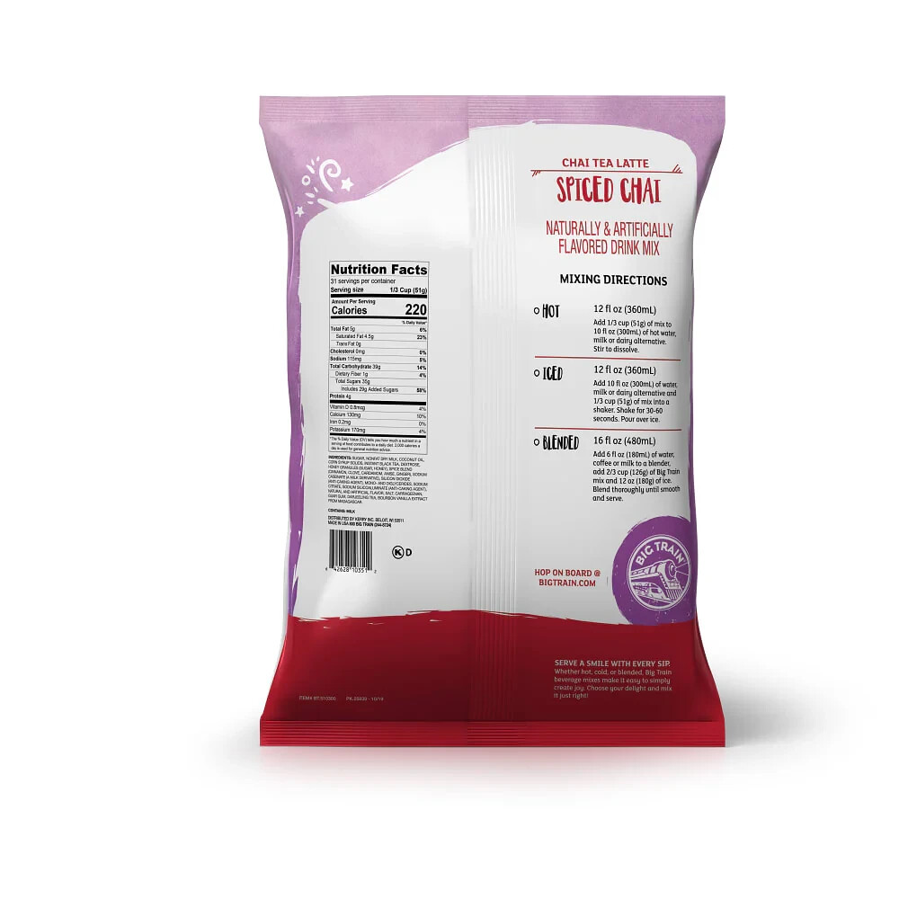 Big Train Spiced Chai Tea Latte Beverage Mix, 3.5 Pound (Pack of 1)