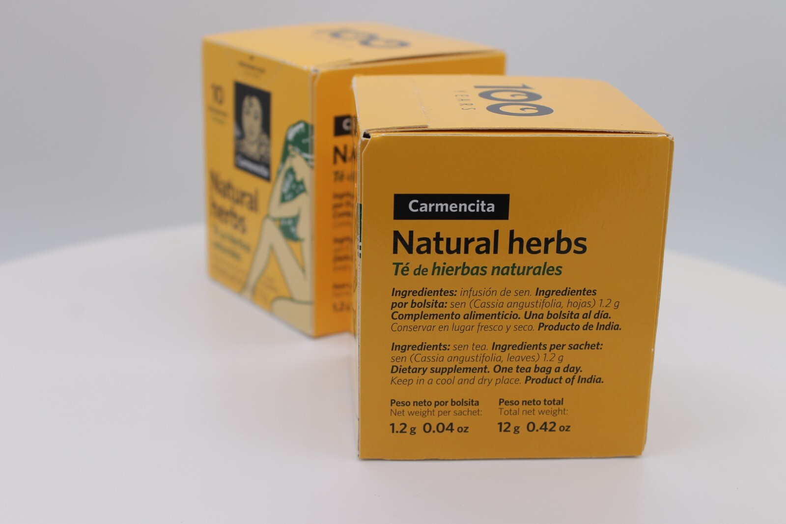 2 Carmencita Natural Herbs Tea (10 bags/each box ) 12g (0.42oz).
