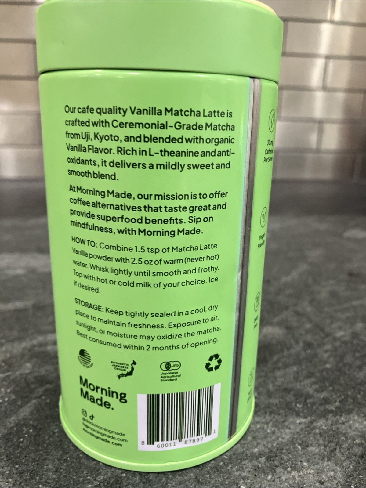 Morning Made. Organic Matcha Latte 300g 3 Pack- Original, Strawberry, Vanilla