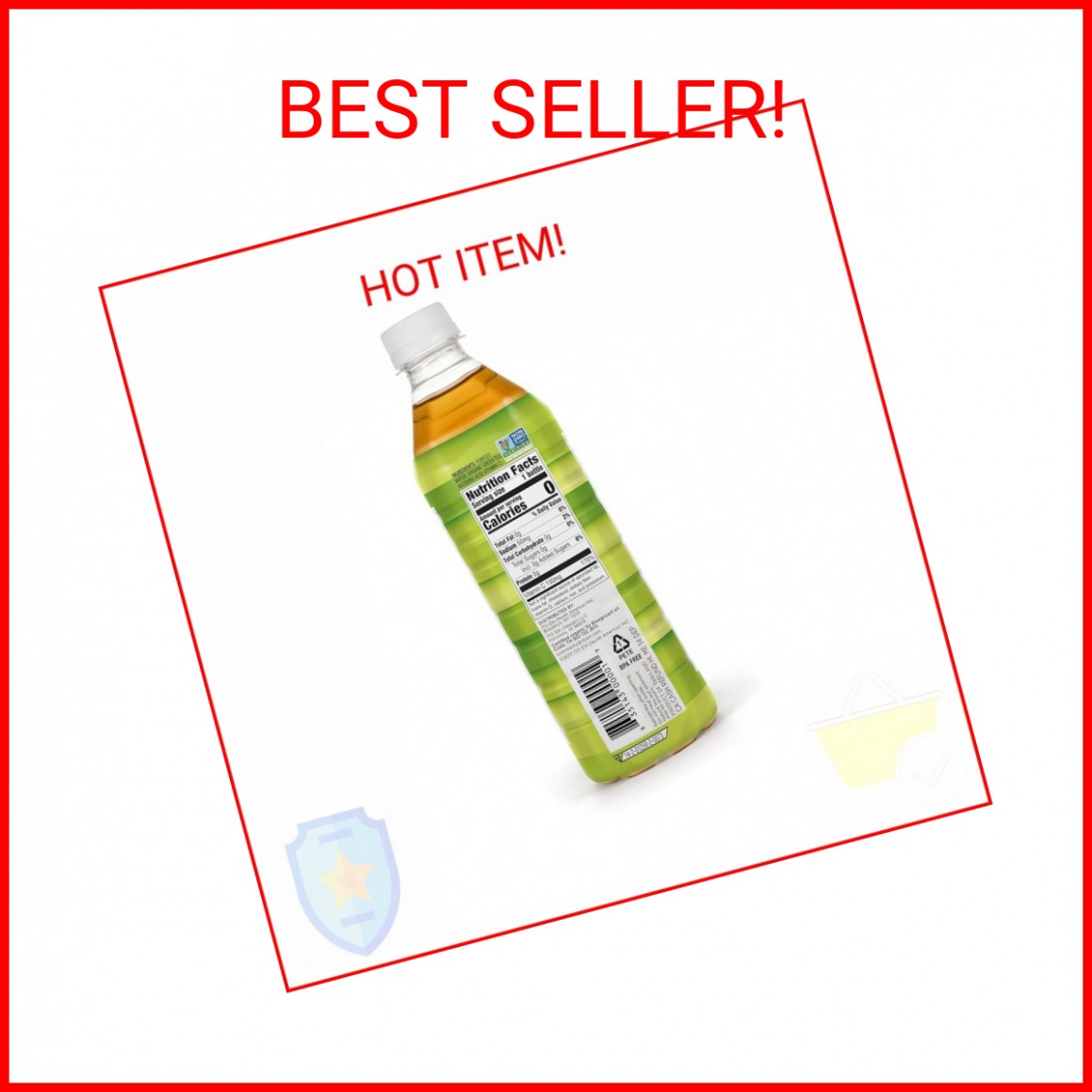 Teas’ Tea Unsweetened Pure Green Tea, Organic, Sugar Free, 0 Calories, 16.9 Ounc