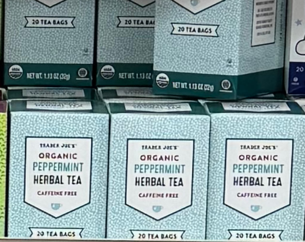 3 Pack Trader Joe’s Organic Peppermint Herbal Tea 20 Tea Bags Each, Total 60 ct