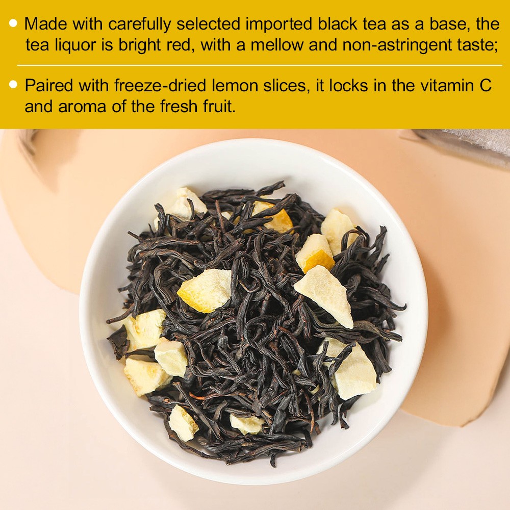 Lemon And Black Teaby Tea Refreshing Cleansing Replenishes Vitamin C 90 G