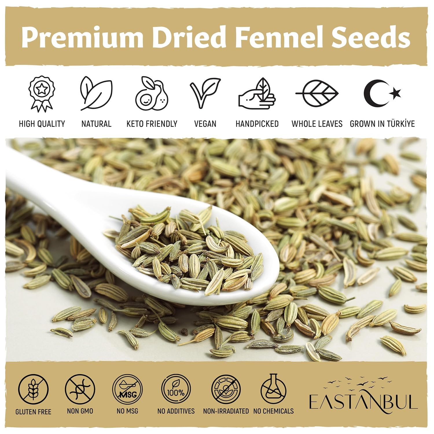 Fennel Seed, 14.1Oz, Loose Fennel Tea, Hinoja Hierba, Ayurvedic & Culinary Seeds