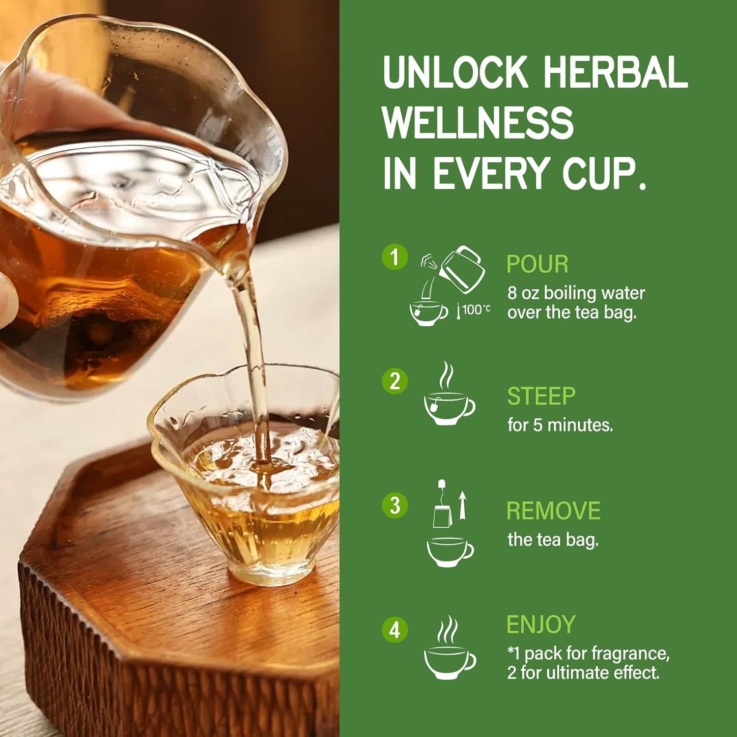 Cleavers Herb Lymphatic Drainage Tea Bags, 50 Counts for Lymph System & Immune S