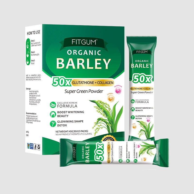 Organic Barley Grass Powder Dietary Supplement for Digestion Lose Weight 15pc