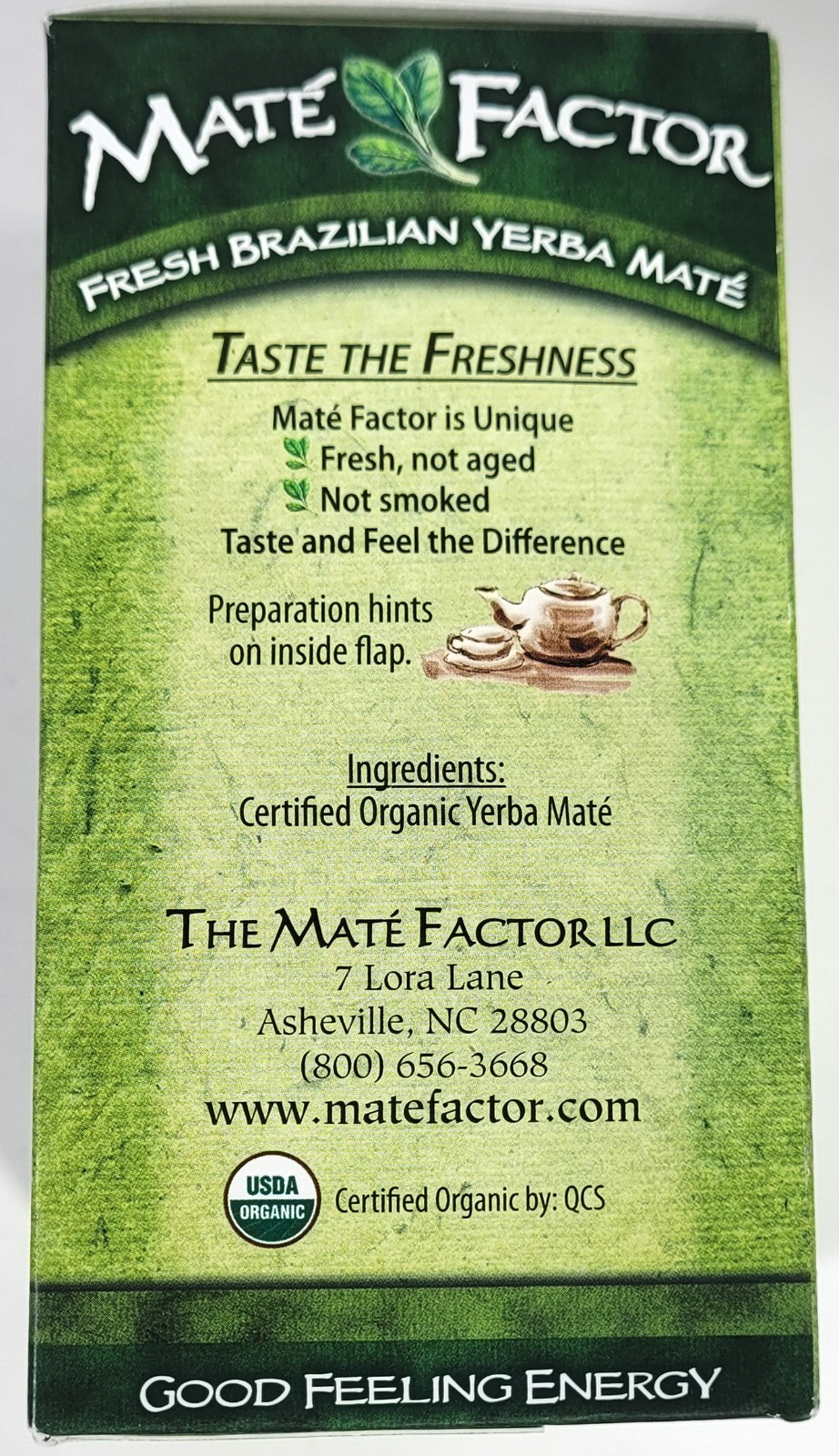 Two Boxes Organic Yerba Mate, Fresh Green, 24 Tea Bags Per Box, 2.96 oz (84 g)