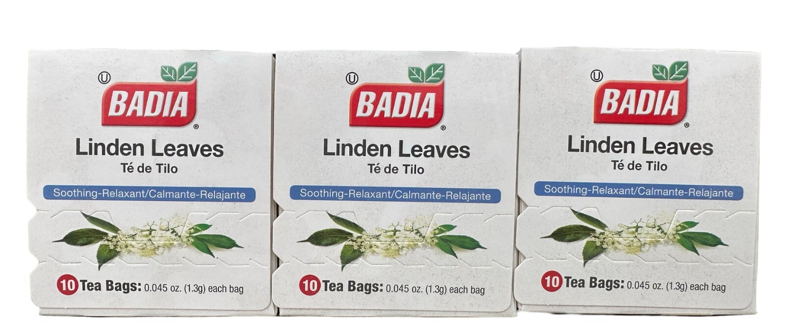 Badia Linden Leaves, Te de Tilo 3 Bag of 10, 30 Tea Bags Total