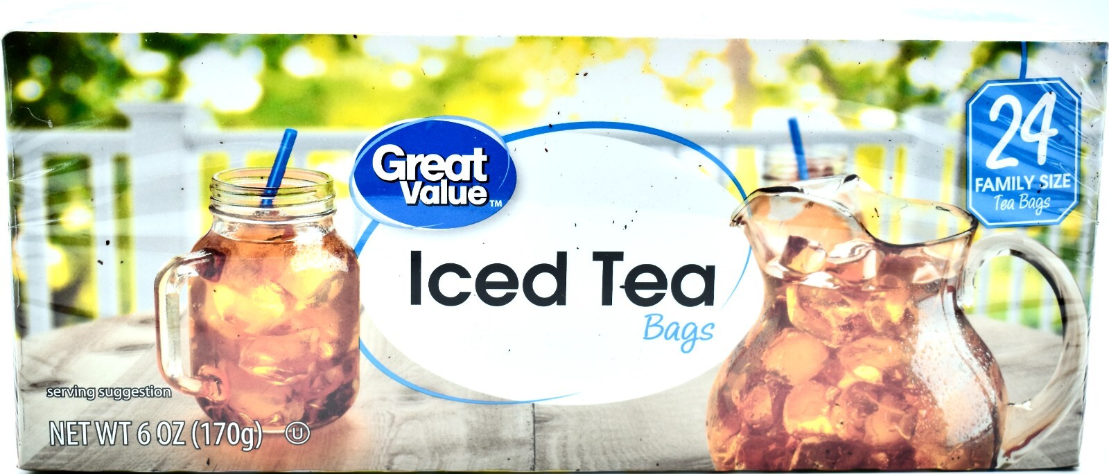 Great Value Iced Tea Bags,24 Family Size Bags,6 oz.