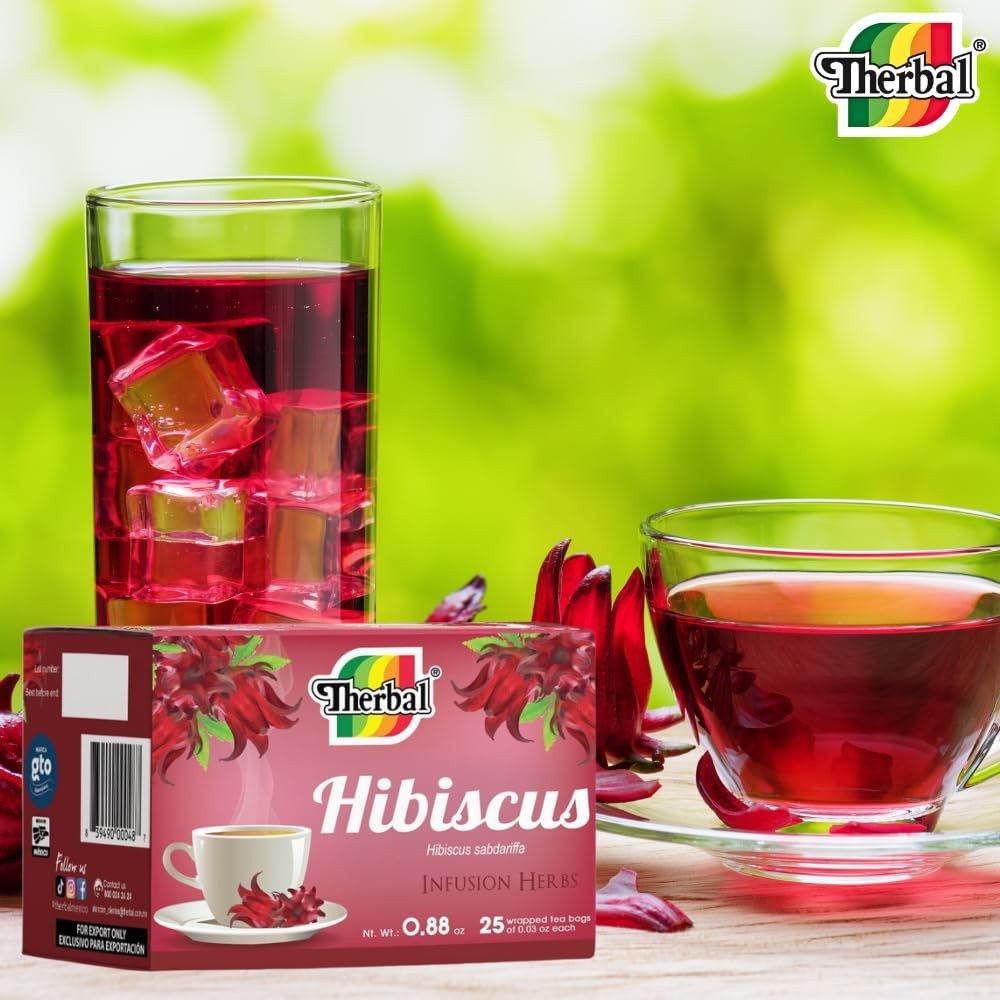 Jamaica Té (Hibiscus Tea) – 25 Tea Bags – Vegan, 100% Natural – Premium Brand