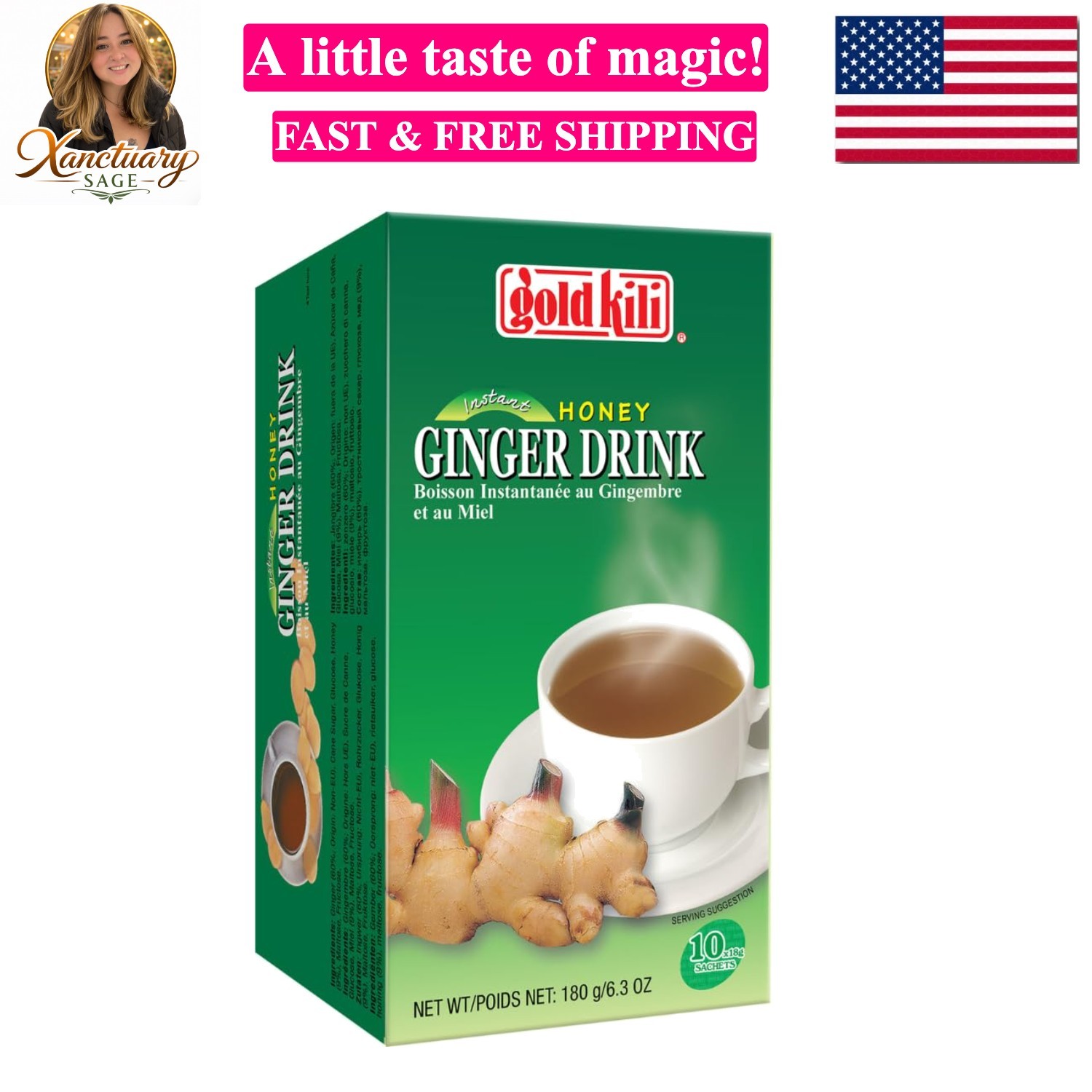 Instant Ginger Beverage, 6.3 Ounce