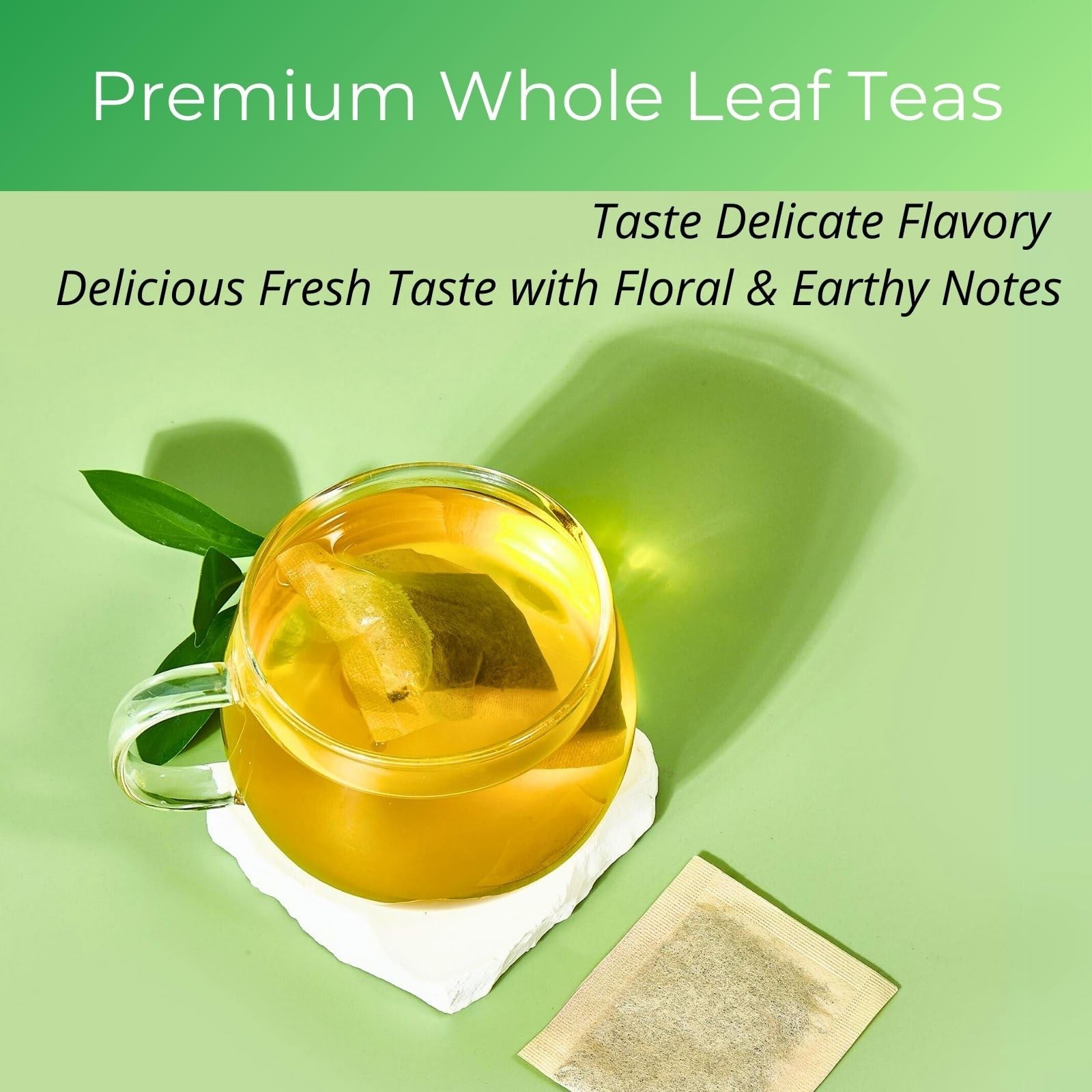 Organic Green Tea Bags| 70 Count Unbleached ECO-Conscious Chinese Green Tea P…