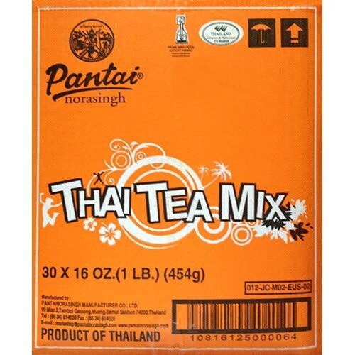 Pantai Thai Tea Leaves Mix Thai Ice Tea 16 oz ( Pack of 30 )