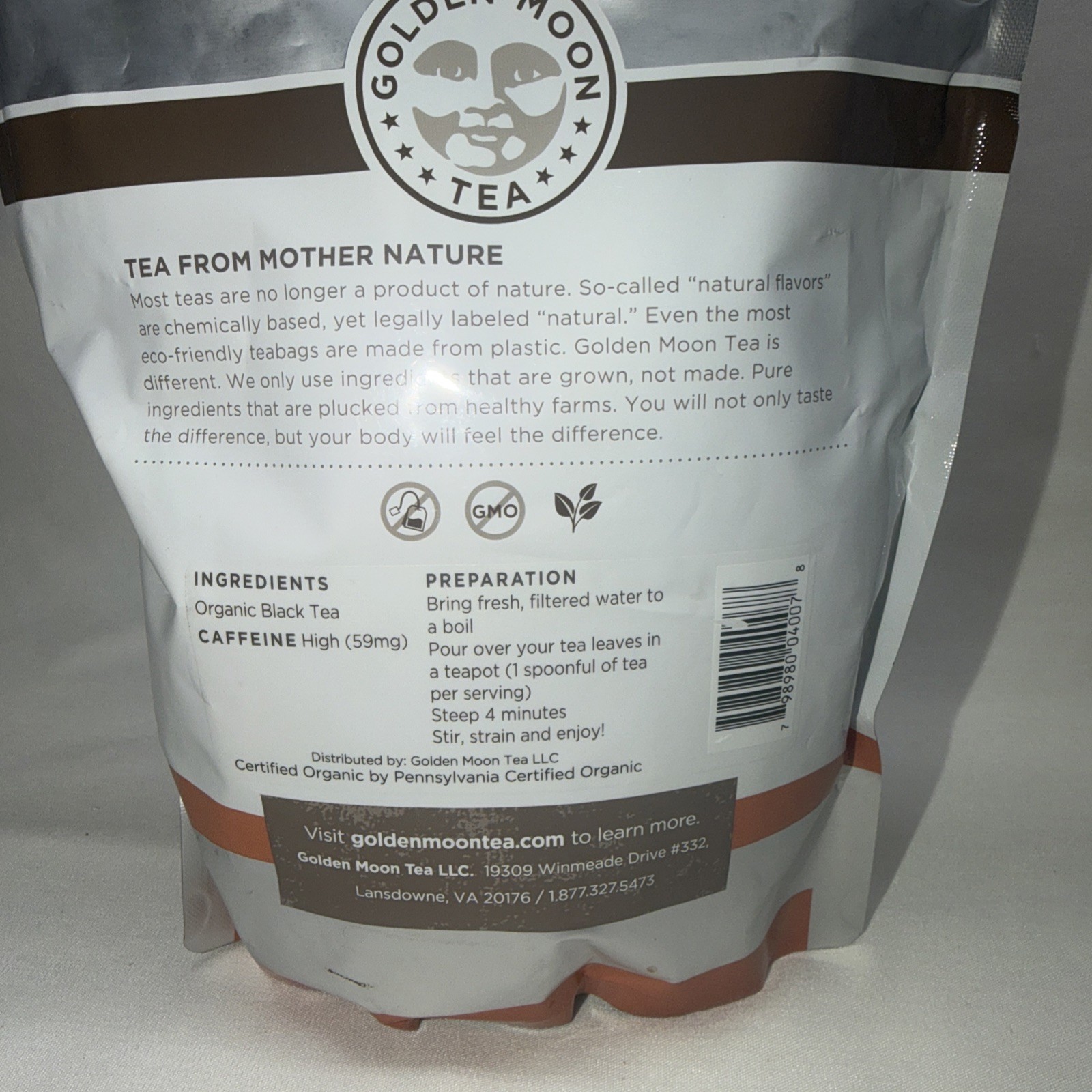 Golden Moon Organic English Breakfast Black Tea – Loose Leaf 16oz