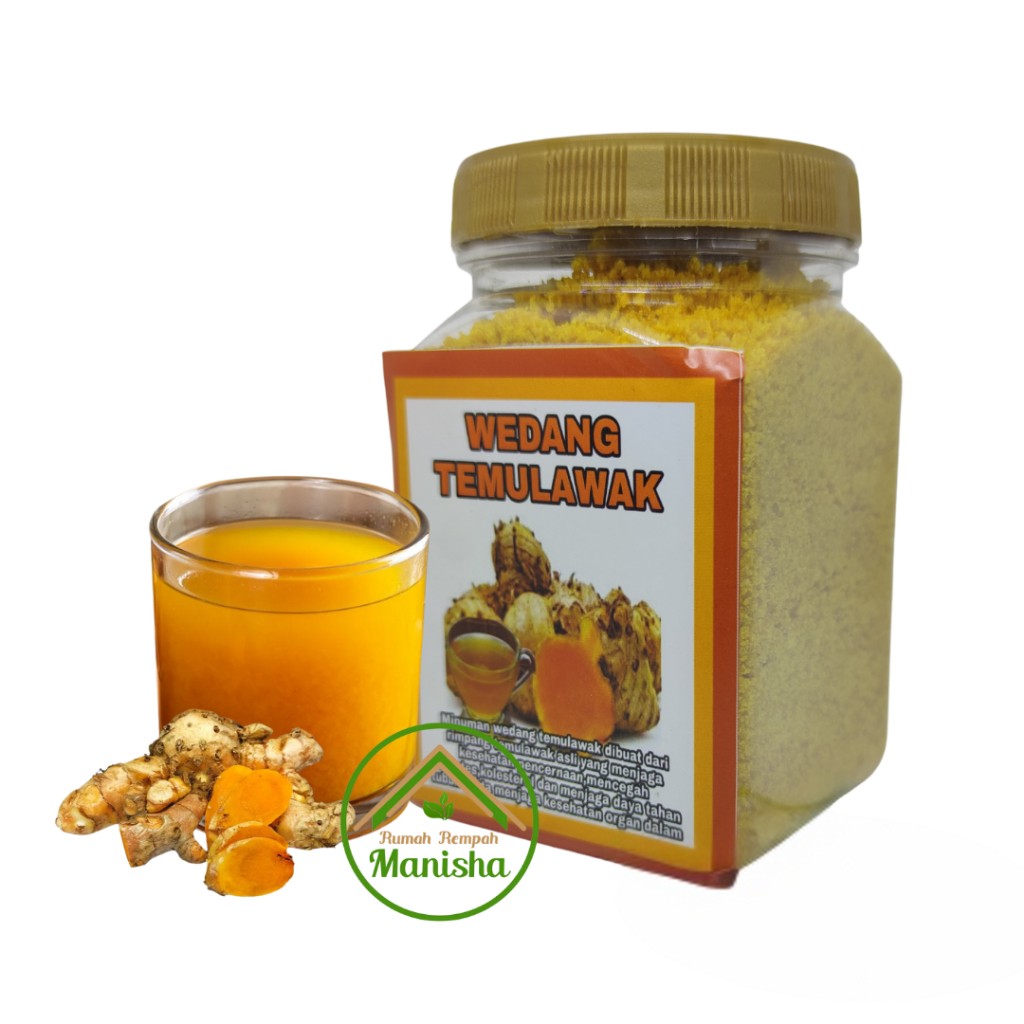 Indonesian Instant Temulawak Spice Drink Mix Jar 250g Traditional Powder