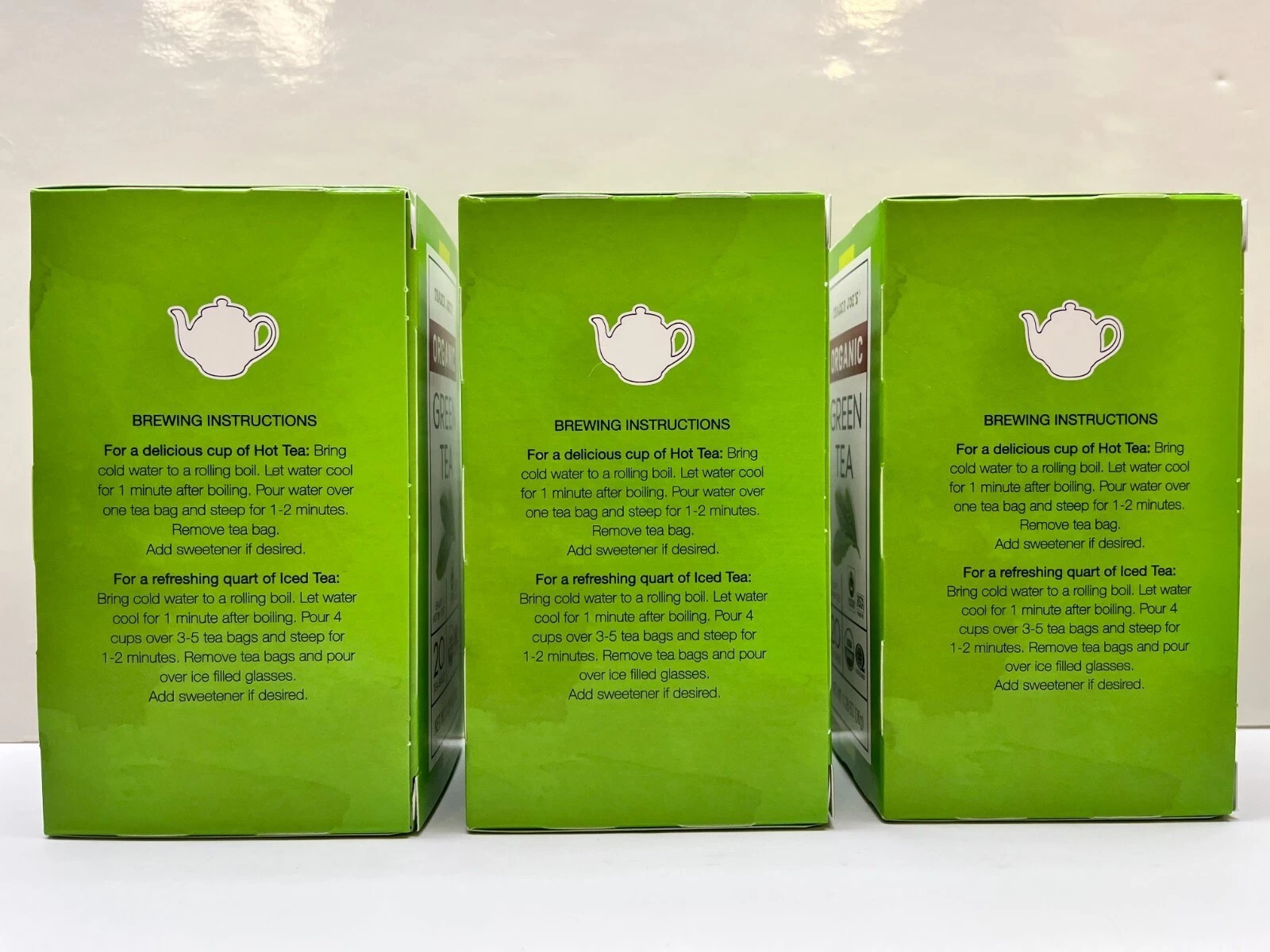 Trader Joe’s Organic Green Tea 3 Packs 60 Tea Bags Total Antioxidant Rich
