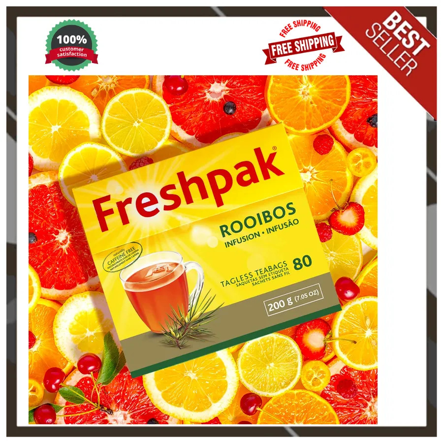 Freshpak Rooibos Tea 80 Tagless Teabags South African Premium Caffeine Free