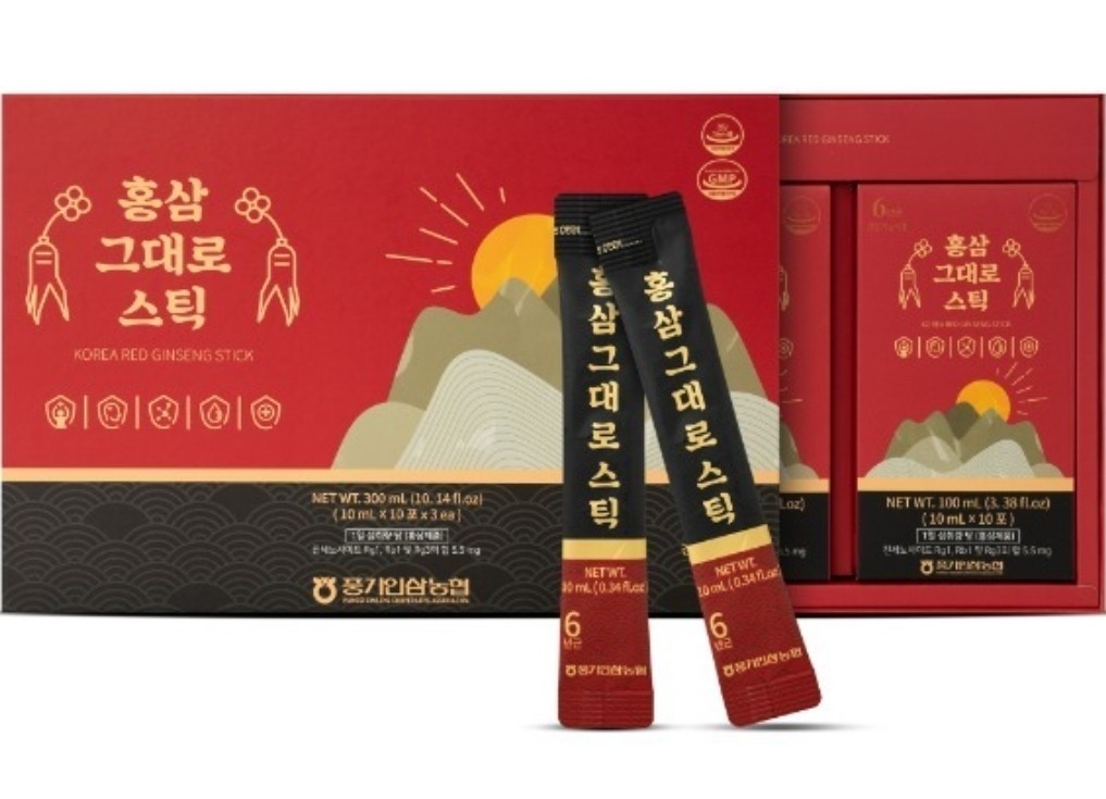[Pung-gi Ginseng Nonghyup] Korean 6 Years Red Ginseng Pure Stick 10ml x 30 P