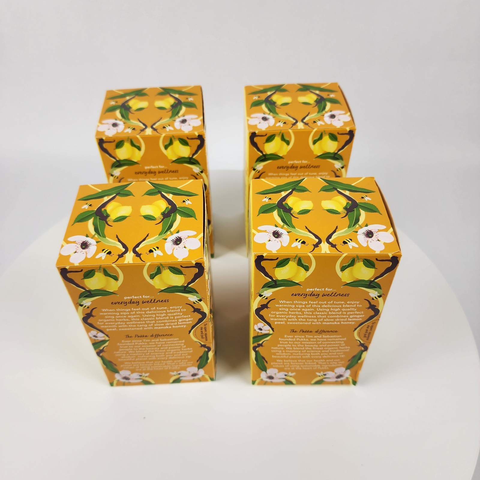 Pukka Lemon, Ginger & Manuka Honey Herbal Tea 20ct (4 Pack) Organic 80 Bags