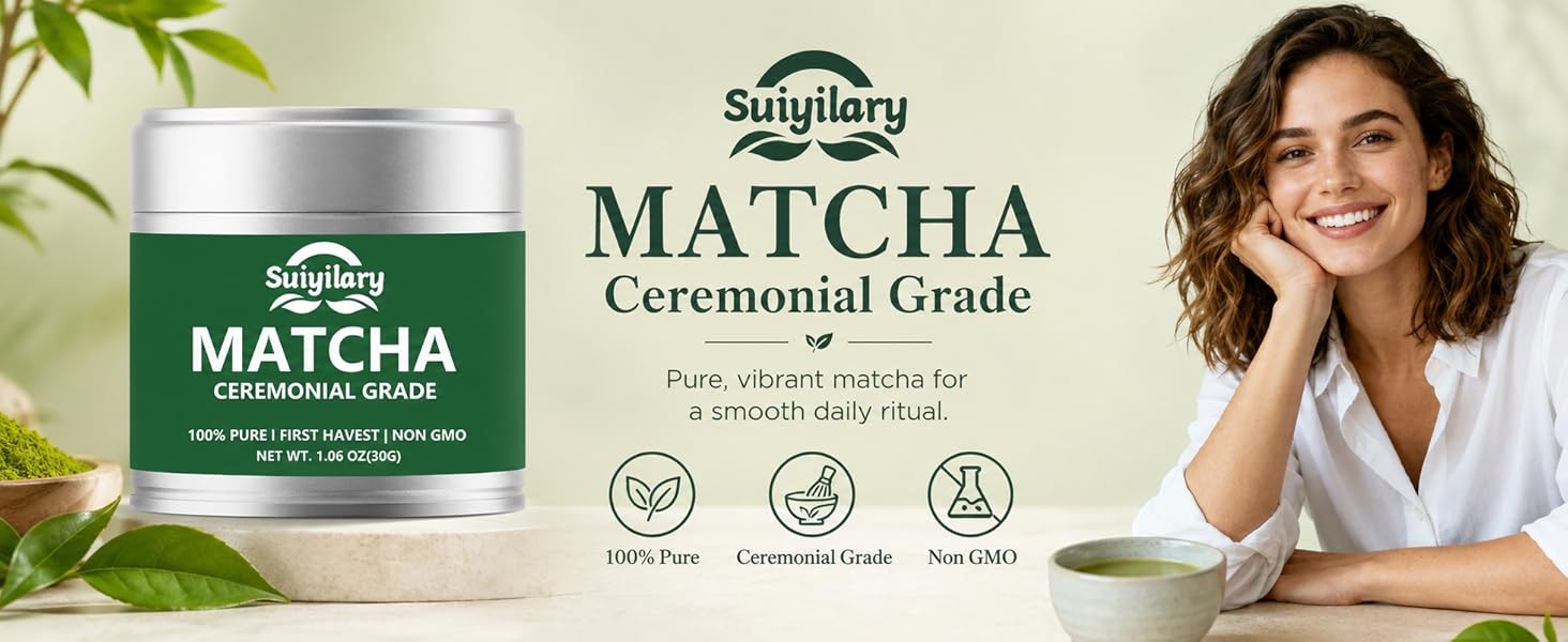 Ceremonial Grade Matcha Powder, Premium First Harvest Green Tea Powder – 100%
