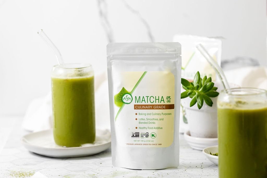 Aiya Authentic Japanese Origin Culinary Grade Matcha Green Tea Powder, 100g …