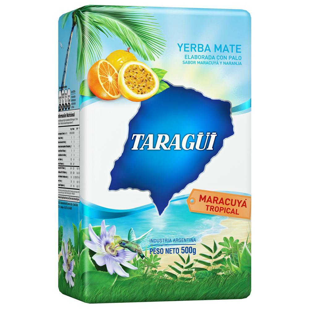YERBA MATE TARAGUI, 1.1LB/500 G.Naranja de Oriente,Maracuya, Citricos Litoral
