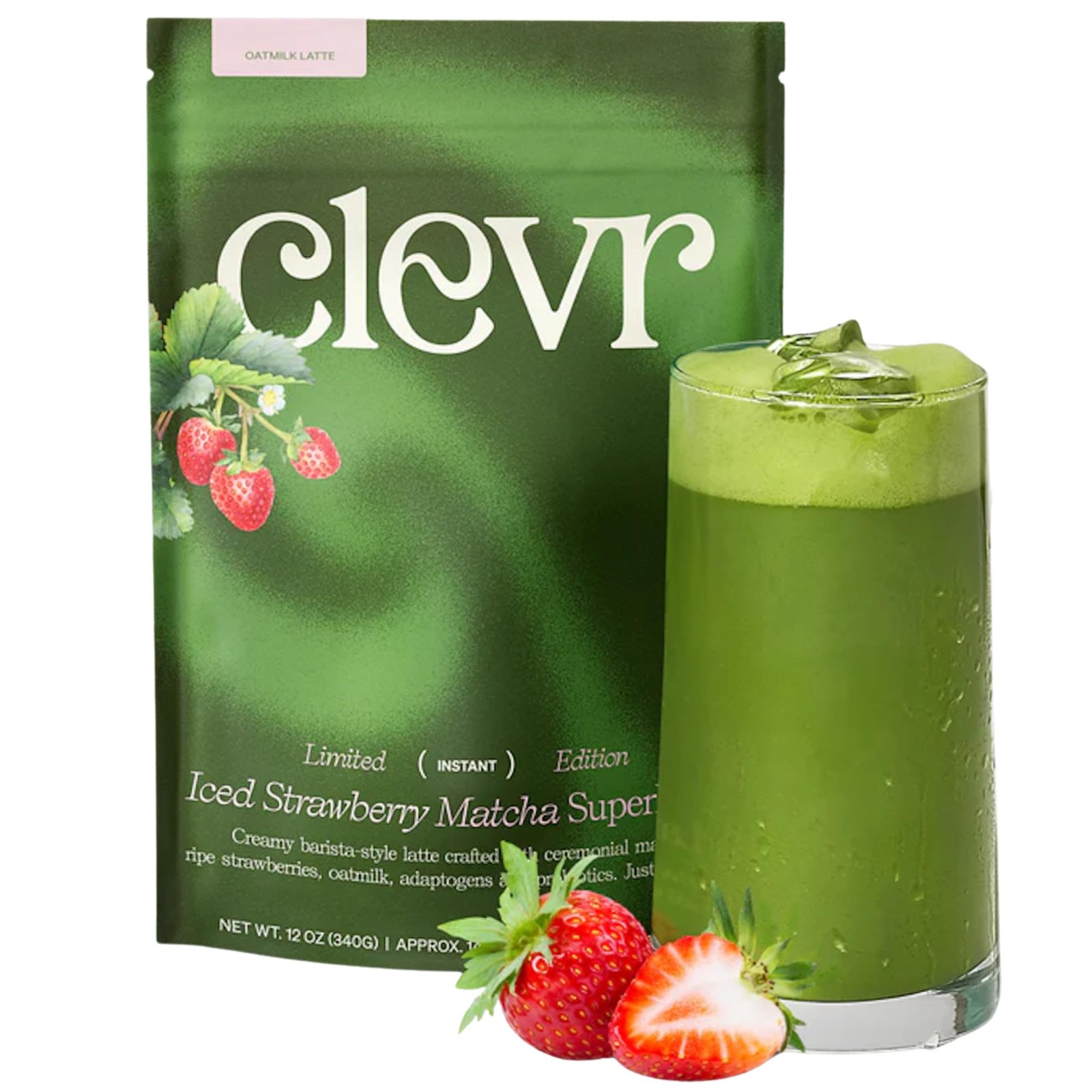 Strawberry Matcha SuperLatte – Decadent Café-Style Latte, Organic red