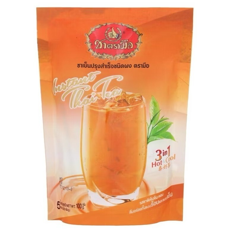 5x Cha Tra Mue Instant Thai Milk Tea Mix 3-in-1 Hot or Iced Drink Refreshing