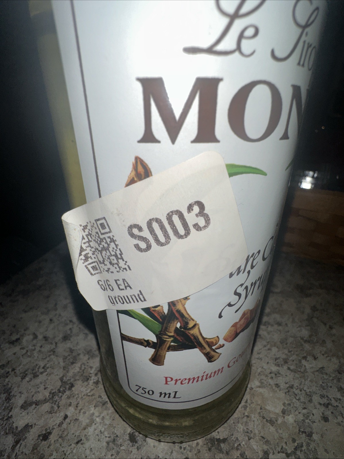 Monin Pure Cane Sweetener Syrup (750mL), Pure Cane
